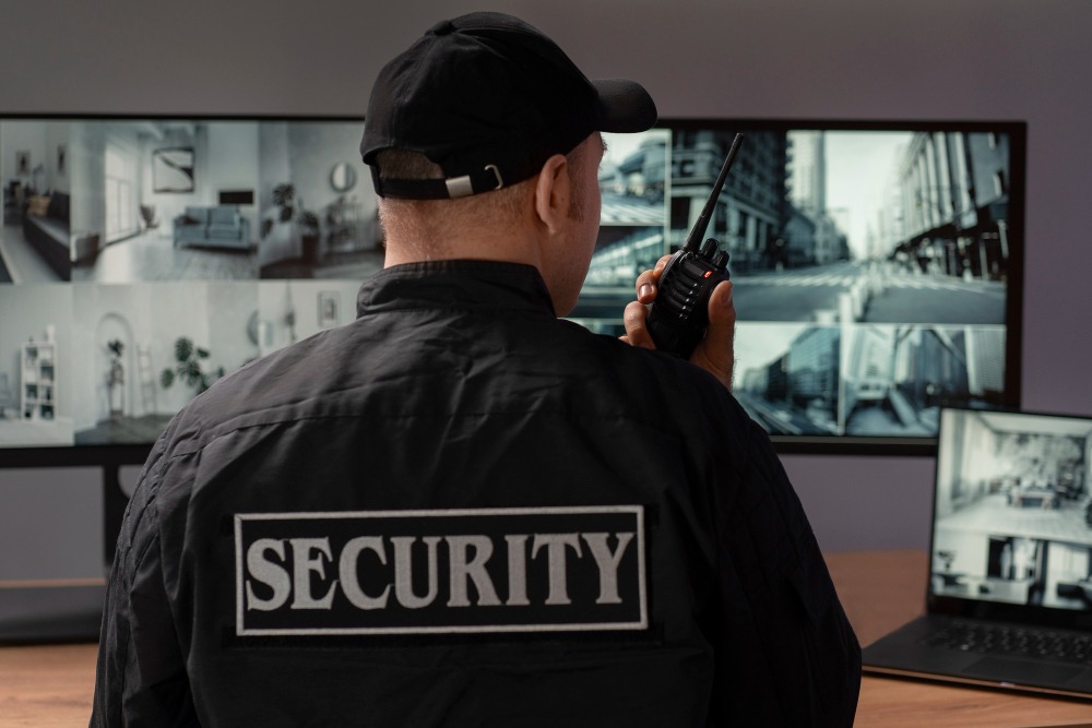 Professional PSIRA security guard at North Coast estate