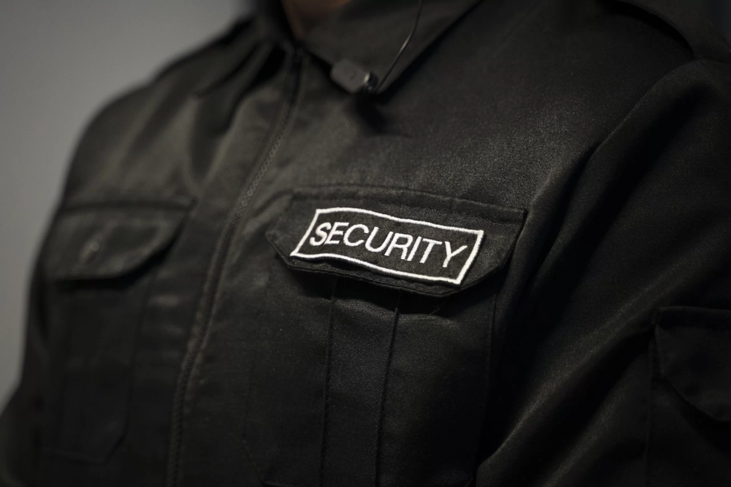 Security guard monitoring workspace