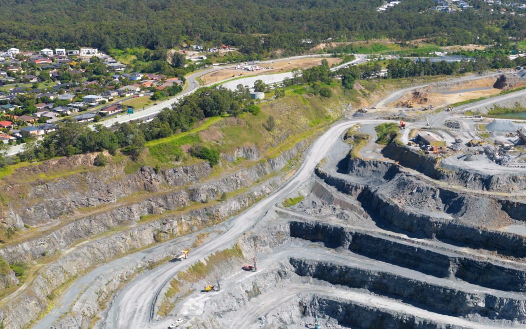 Open-pit mine site secured by specialist mining security
